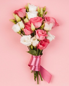 top-view-beautiful-roses-bouquet-with-pink-ribbon_23-2148822309
